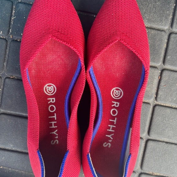 Rothy’s The Point ballet Flat Chili Red EUC - Picture 6 of 7